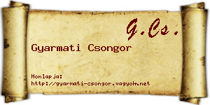 Gyarmati Csongor névjegykártya