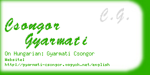 csongor gyarmati business card